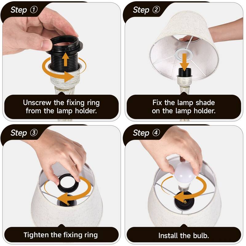 Set of 2 Farmhouse Style Touch Table Lamps