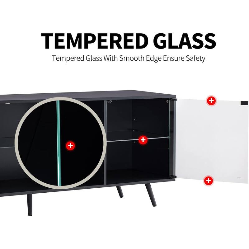 Modern TV Stand for TVs up to 75 Inch with LED Lights