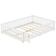preview thumbnail 79 of 109, Pine Wood Floor Bed with Safety Guardrails and Door for Kids, Boys, Girls, Bedroom