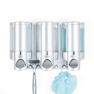 AVIVA Shower Dispenser 3 Chamber - Satin Silver