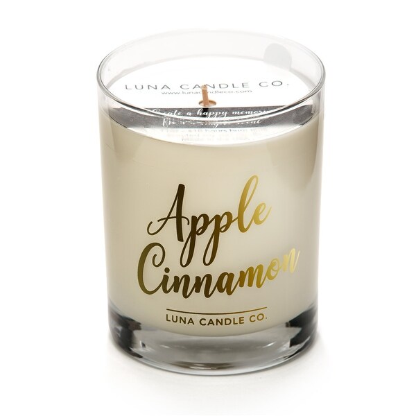 Strong Scented Apple Cinnamon Candle, Soy Wax, Long Burn