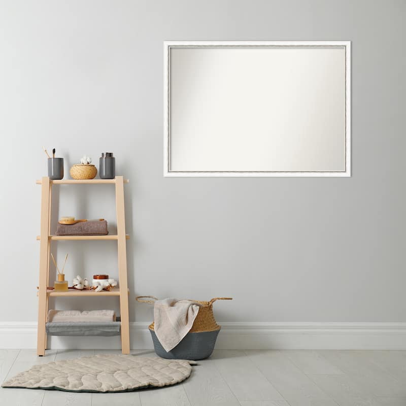 Morgan Non-Beveled Wood Framed Bathroom Vanity Wall Mirror