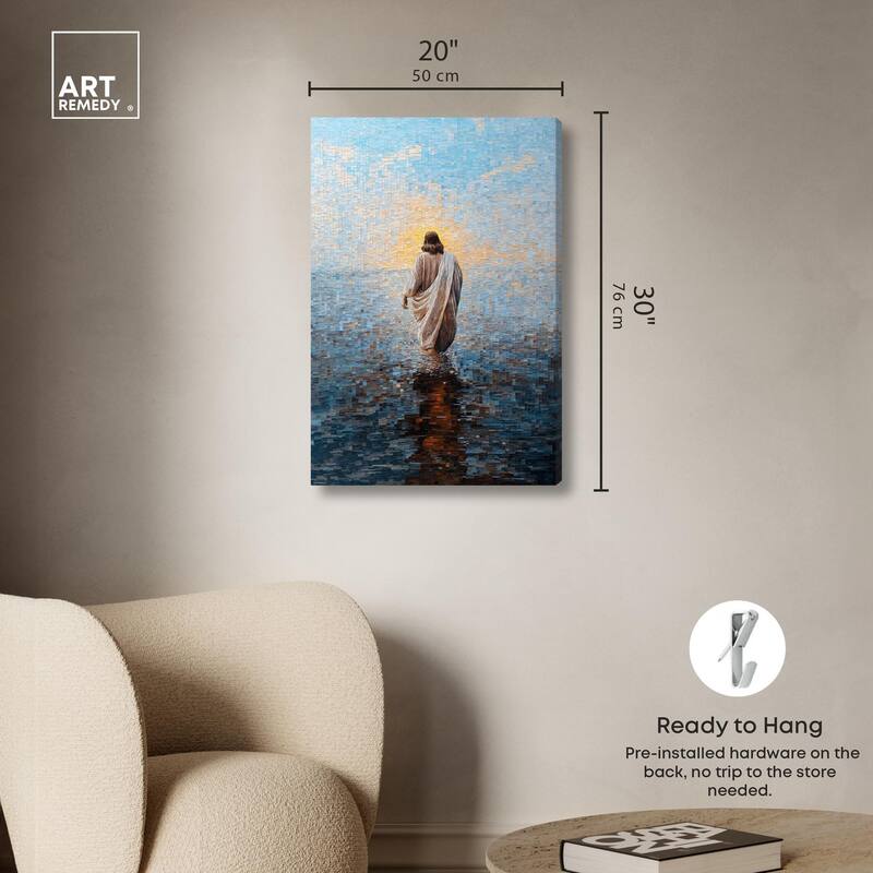 Water Walker Mosaic I Canvas by Art Remedy, Gallery Wrapped