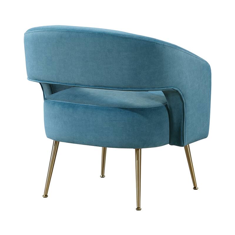 Sonoma 27.5" Velvet Accent Chair - Gold Finish Metal Legs