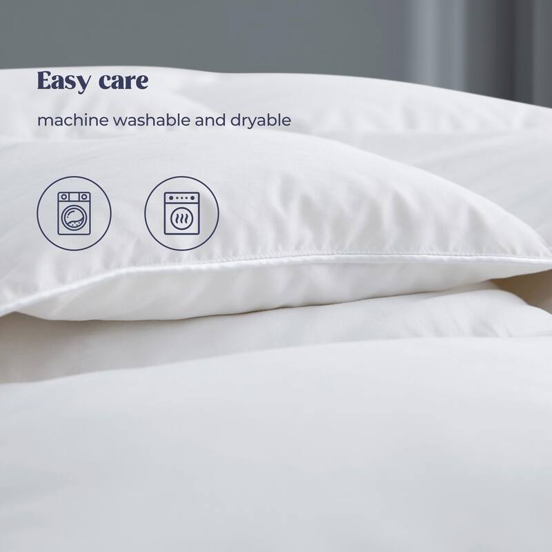 All Season White Goose Feather Down Comforter Duvet Insert
