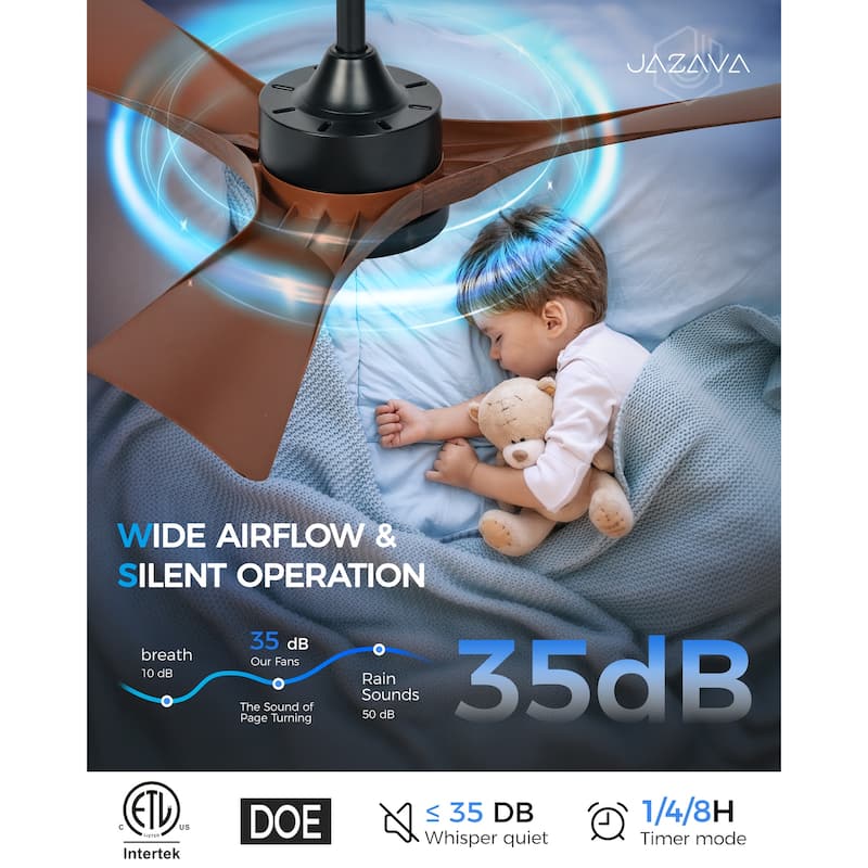 52"or 62" Diammable Ceiling Fan with Light,DC Motor and Remote