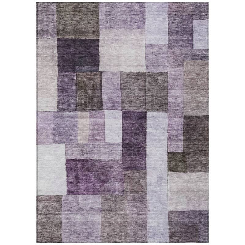 HomeRoots Geometric Transitional Rectangle Outdoor Rug