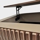 preview thumbnail 96 of 160, Modern Solid Wood Veneered Round/Oval/Rectangular Coffee Tea Table with Storage.