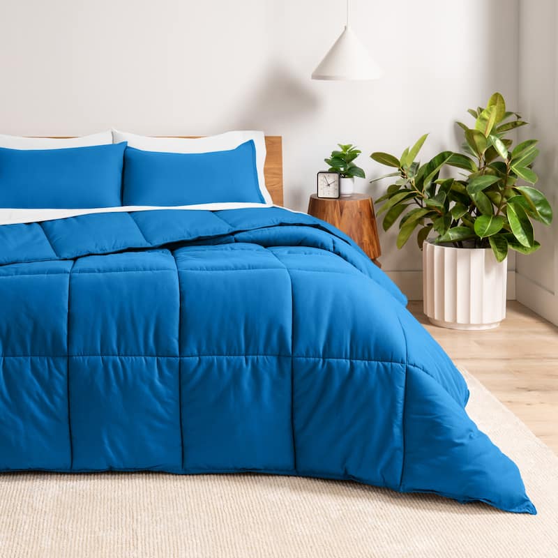 Bare Home Hypoallergenic Down Alternative Comforter Set - Full - Medium Blue