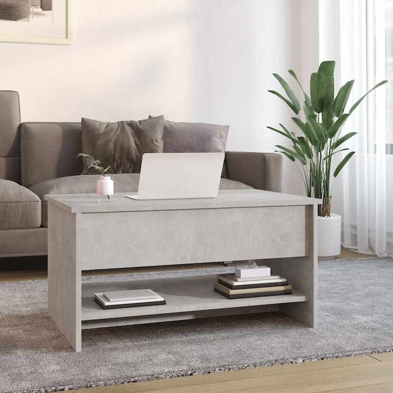 vidaXL Coffee Table Lift Top End Table Accent Side Sofa Table Engineered Wood - 31.5" x 19.7" x 16.7"