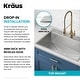 preview thumbnail 33 of 150, KRAUS Kore Workstation Drop-In Stainless Steel Kitchen Sink
