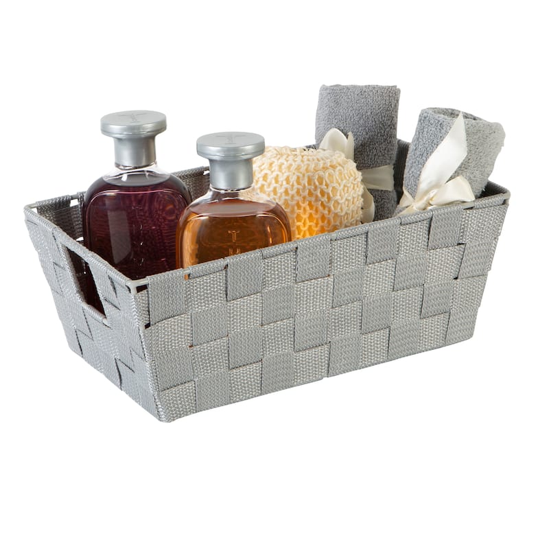 Simplify 2 Pack Small Woven Storage Shelf Basket