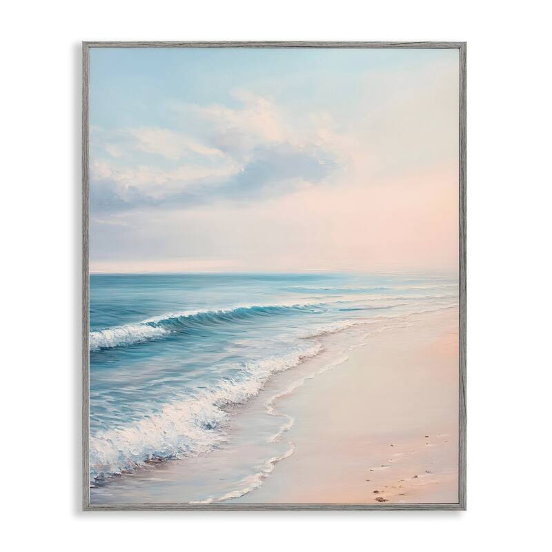 Stupell Serene Sands at Sunset Framed Giclee Art Design By Franklyn Gregory - 16 x 20 - Grey