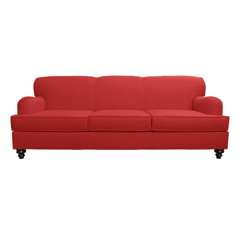 Alice Tradtional Roll Arm Sofa - Red