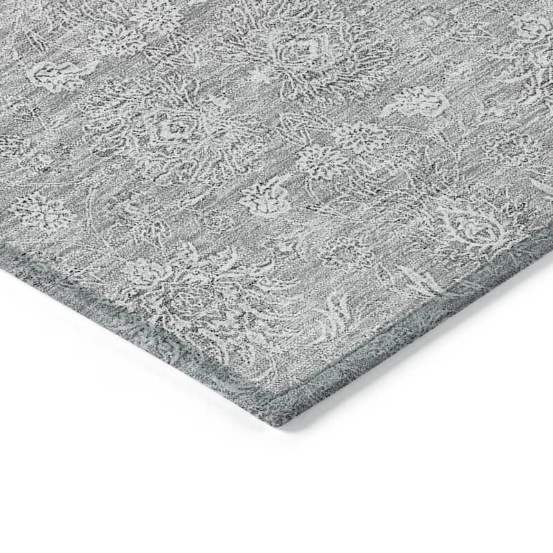 HomeRoots Floral Transitional Rectangle Outdoor Rug