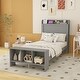 preview thumbnail 54 of 63, Platform bed with LED lights and USB port