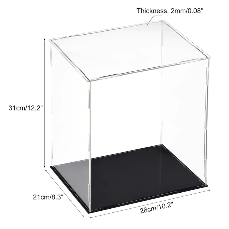 Acrylic Display Case Box Dustproof Showcase Cube Collectibles Show Box - 9.8x7.9x11.8 inch