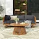 Option Teak Finish+Dark Grey Cushion