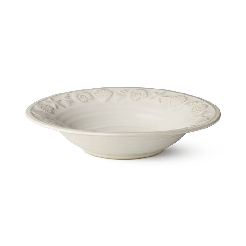 Certified International Coastline Cream 9" Soup/Cereal Bowls, Set of 4 - 9.00"L x 9.00"W x 2.00"H