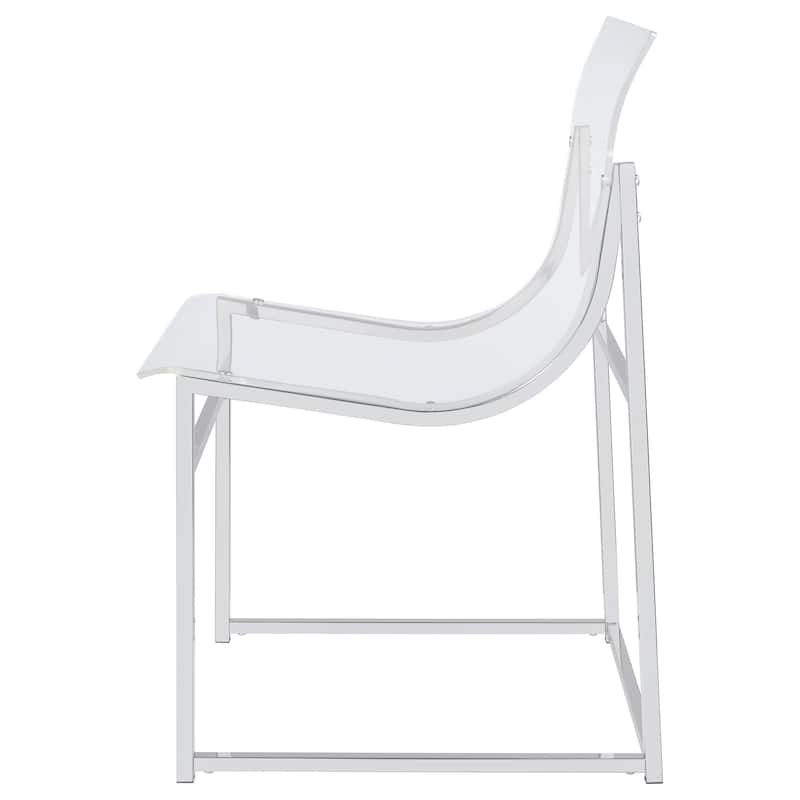 Adino Acrylic Dining Side Chair Clear with Sled Base (Set of 2)