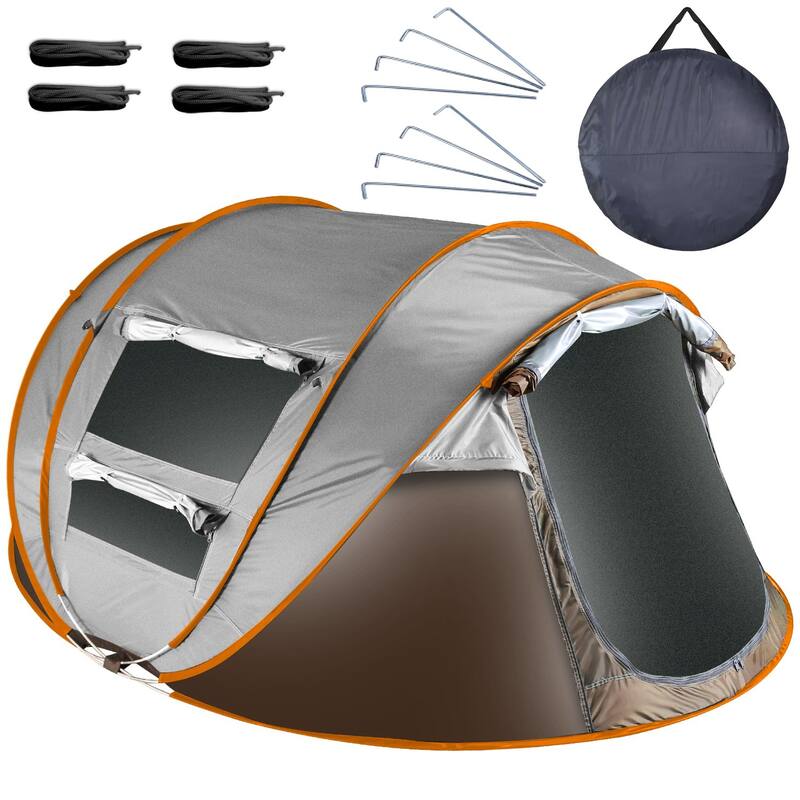 5-8 Person Pop Up Tent Waterproof Instant Setup With Mosquito Nets - 25.59x27.56x12.2in