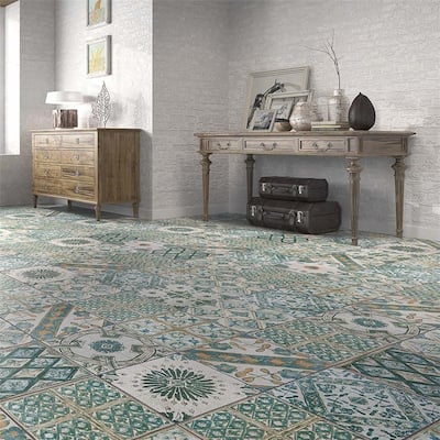 Merola Tile Klinker Retro Blanco Coreo 12-3/4" x 12-3/4" Ceramic Floor and Wall Tile