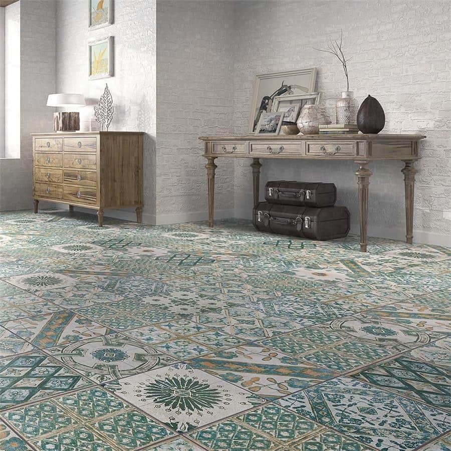 Merola Tile Klinker Retro Blanco Coreo 12-3/4" x 12-3/4" Ceramic Floor and Wall Tile