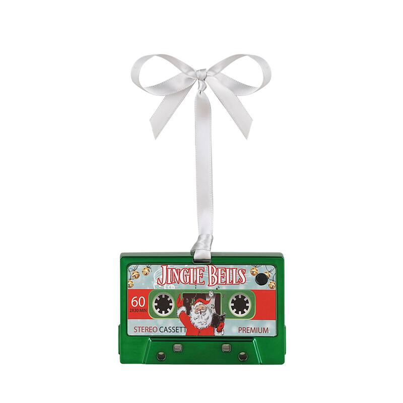 Musical Cassette Ornament​ - Green