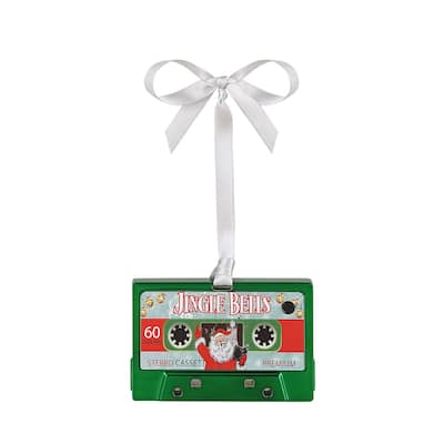 Musical Cassette Ornament​ - Green