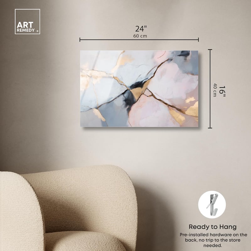 Gilded Veins Acrylic by Art Remedy, Ready to Hang