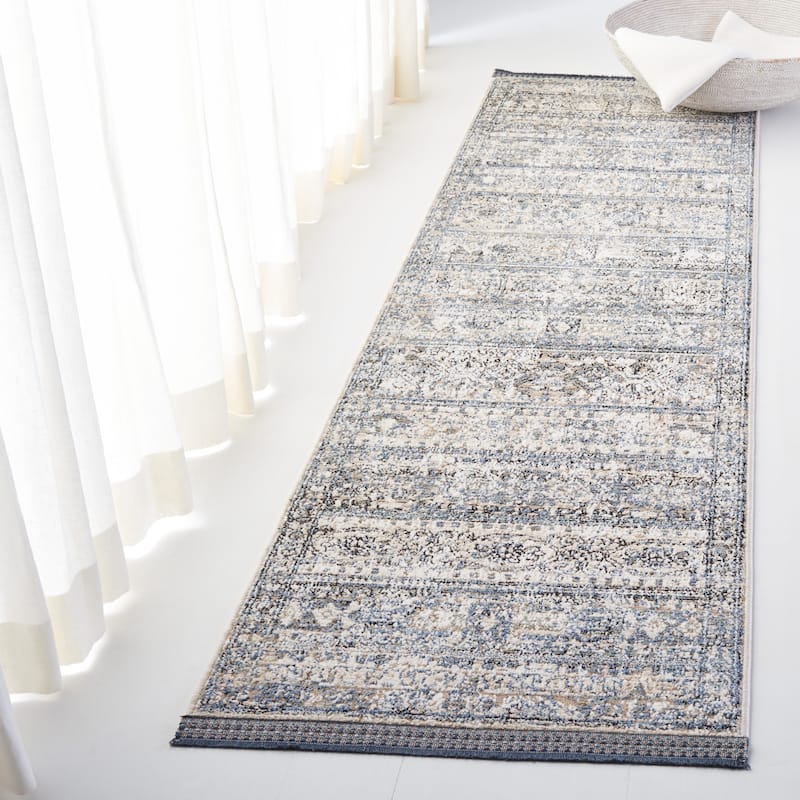 SAFAVIEH Lauren Ralph Lauren Tsunemi Vintage Rug - 2'2" x 8' Runner - Ivory/Navy