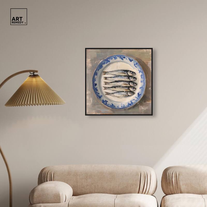 Sardines Still Life Canvas by Art Remedy