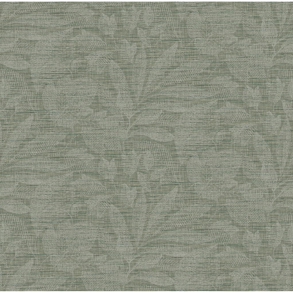 A-Street Prints Lei Jade Leaf Wallpaper