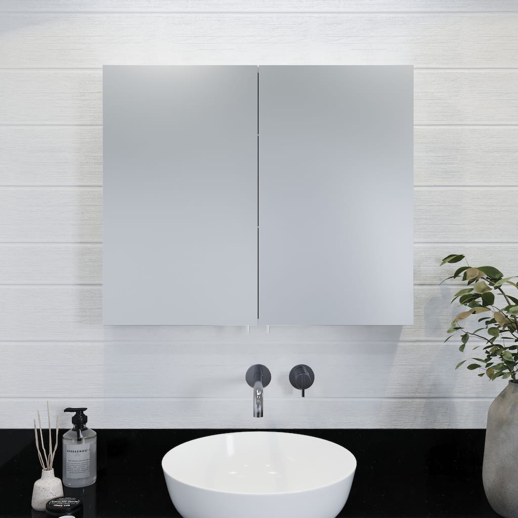Croydex Finchley Double Door Bathroom Medicine Cabinet, Mirror Cabinet with Soft Close & Easy Install (31.5x26 in)