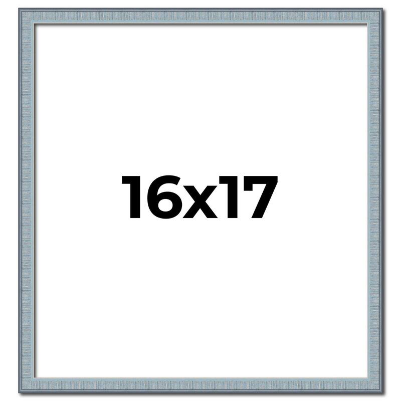 16x17 Frame Rustic Sky Blue Solid Wood Picture Frame | 0.75 Inch
