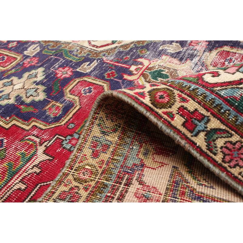 ECARPETGALLERY Hand-knotted Antalya Vintage Red Wool Rug - 6'4 x 9'0