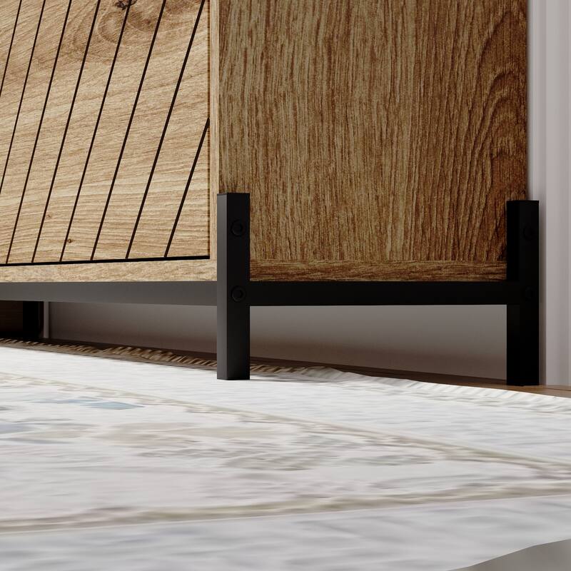 Freestanding Shoe Cabinet with 4 Flip Drawers, Hidden Narrow Shoe Rack with Open Storage, Shoe Storage Cabinet for Entryway