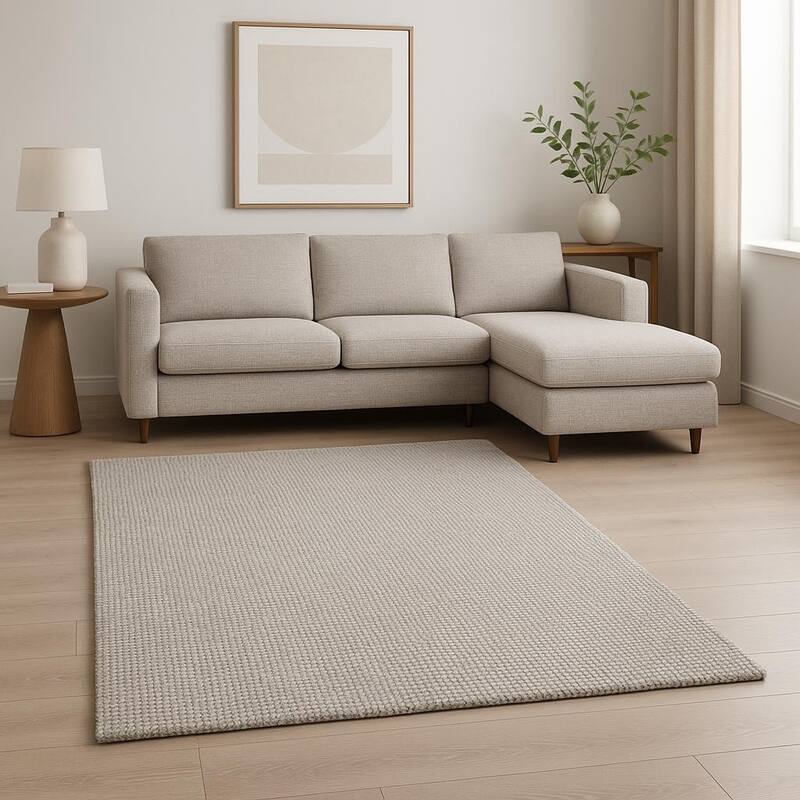 HomeRoots Solid Color Modern Rectangle Area Rug - 120 in. x 96 in. x 0.4 in. - 120 in. x 96 in.  x 0.4 in.