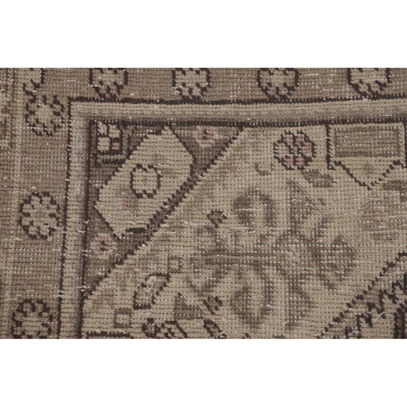 Distressed Tabriz Persian Vintage Rug Handmade Traditional Wool Carpet - 6'5"x 9'2"