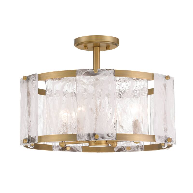 Minka Lavery 3635 Veil 4 Light 18" Wide Semi-Flush Drum Ceiling