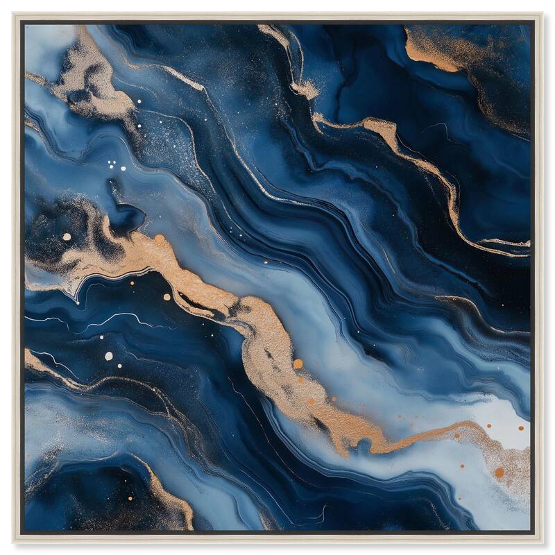 Deep Sea Geode II Canvas by Art Remedy - Silver - 16" x 16"