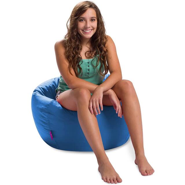 Bean Bag Chair for Kids, Teens and Adults, Comfy Chairs for your Room - 100in Round Bean Bag - Royal Blue