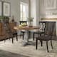 Option Antique Black Chairs w Antique Grey Table