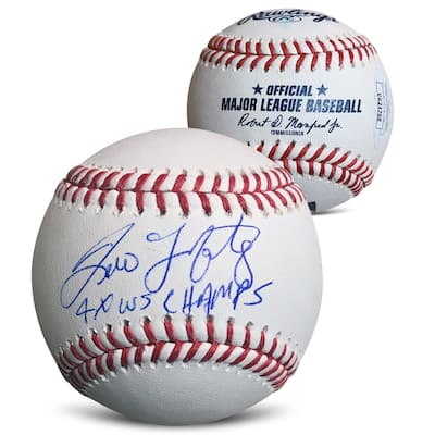 Tino Martinez Autographed MLB Signed Baseball 4 x World Series Champion JSA COA With Display Case - 8'6" x 11'6"