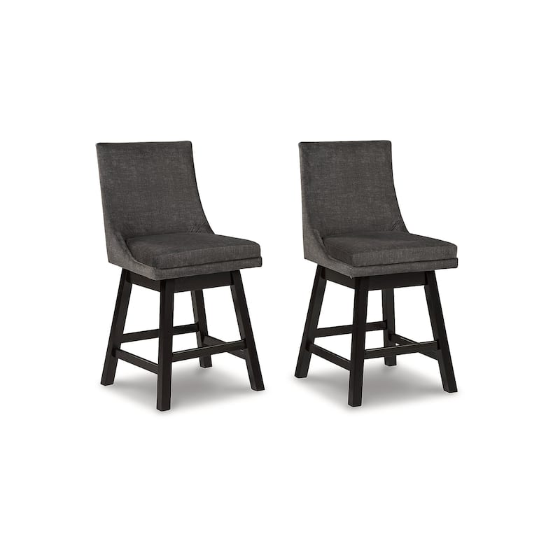 Signature Design by Ashley Tallenger Upholstered Swivel Stool (Set of 2)
