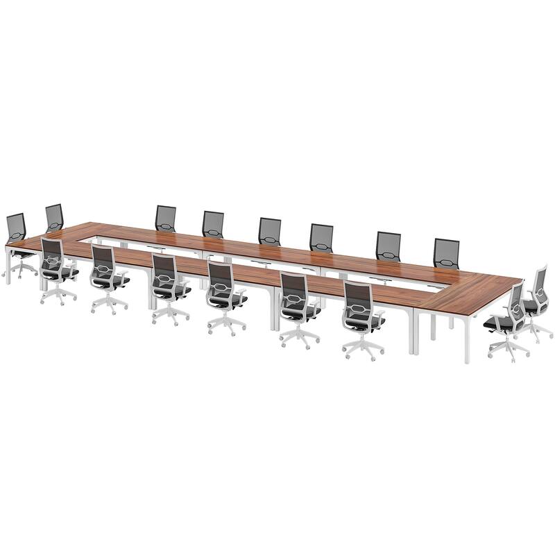 78.74-Inch Conference Table Set,13FT Conference Room Table, Large Rectangle Meeting Seminar Tables Set,Long Business Tables