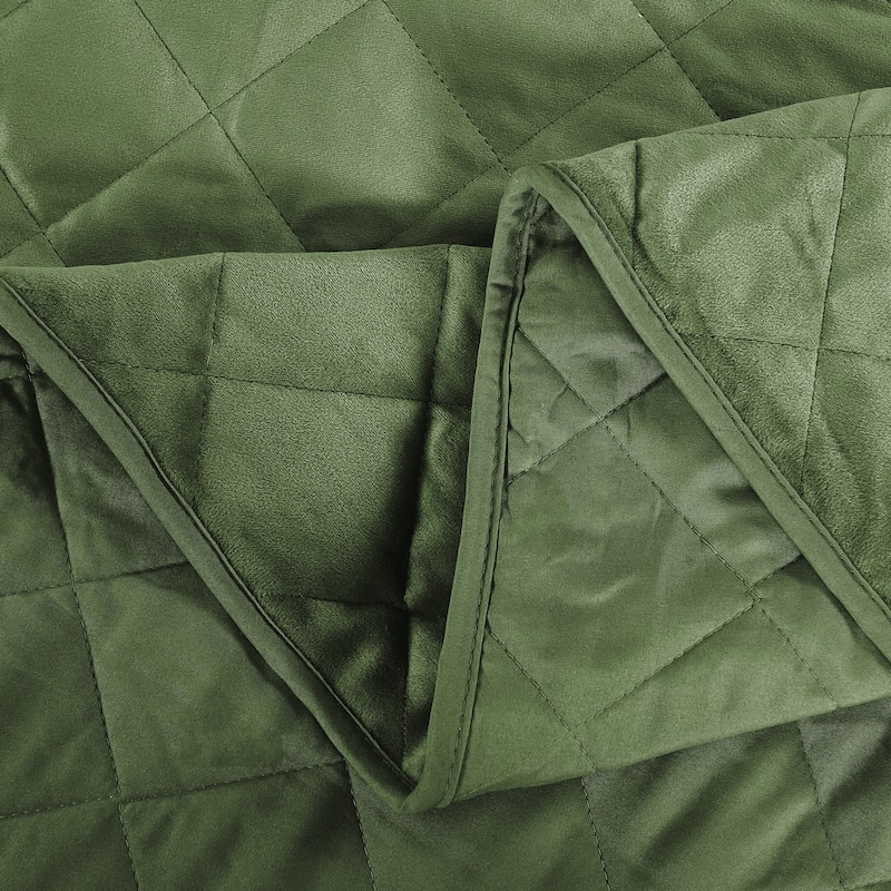 Serenta Velvet Quilts 5 Piece Ultra Soft Floor Touching Bedspread Set
