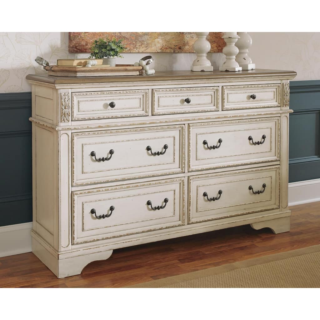 off white dresser Beri White 6 Drawer Wood Dresser with Storage