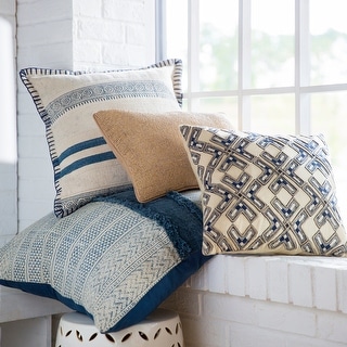 kensie Blue Floral Decorative Pillow Multi 20x20