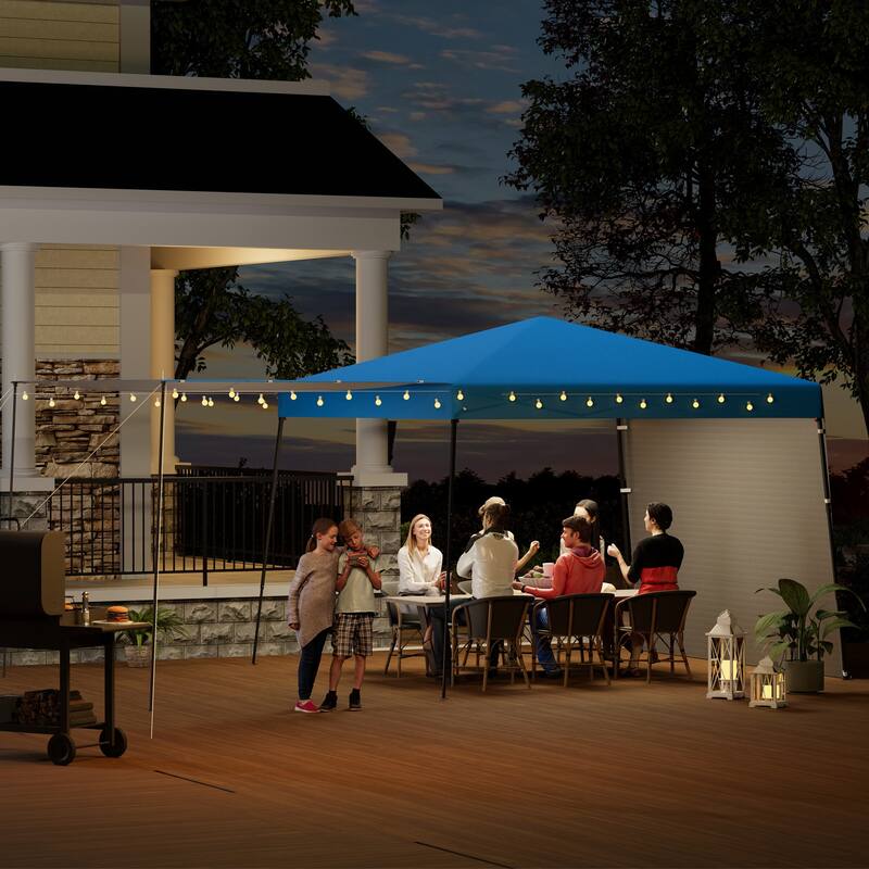 10x10 FT Pop-Up Canopy with 2 Sidewalls - Heavy-Duty Waterproof, UV-Resistant Tent for Outdoor Events, Markets & Gatherings